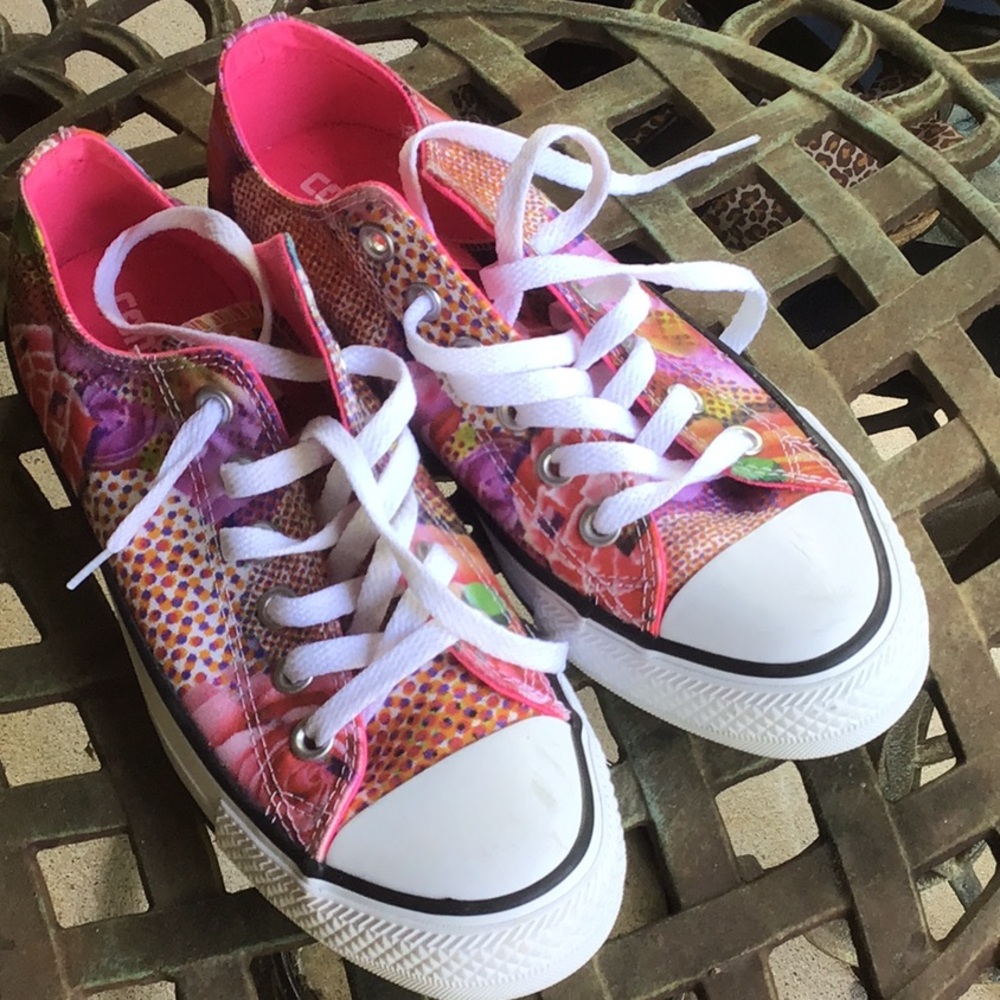 Converse Multicolor Canvas Sneakers with White Laces